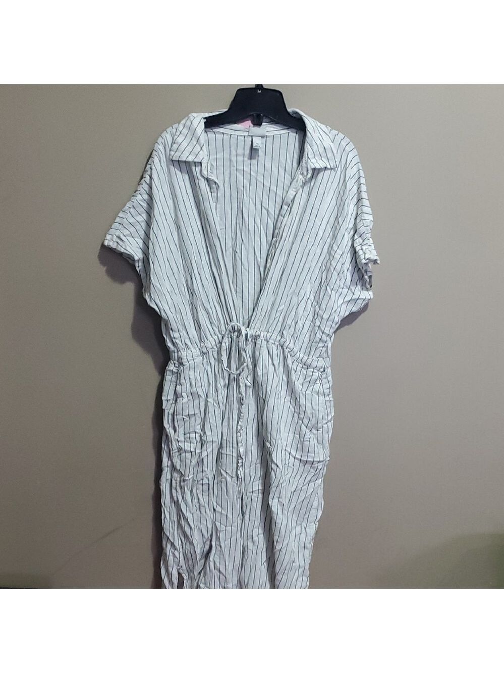 a new day White and Black Striped Midi Dress Size XL